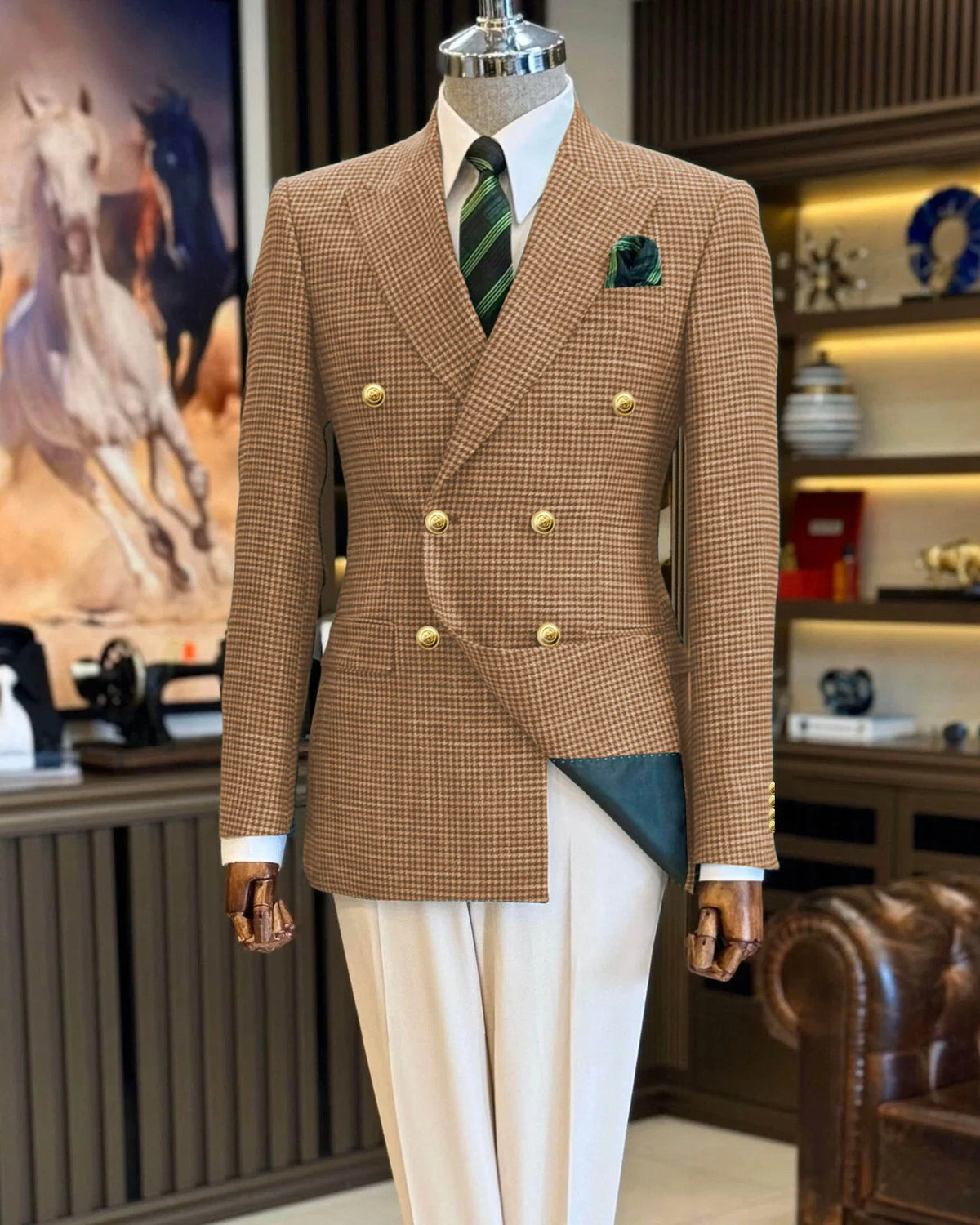 Blazer homme croisé grande taille – CLEVI Paris