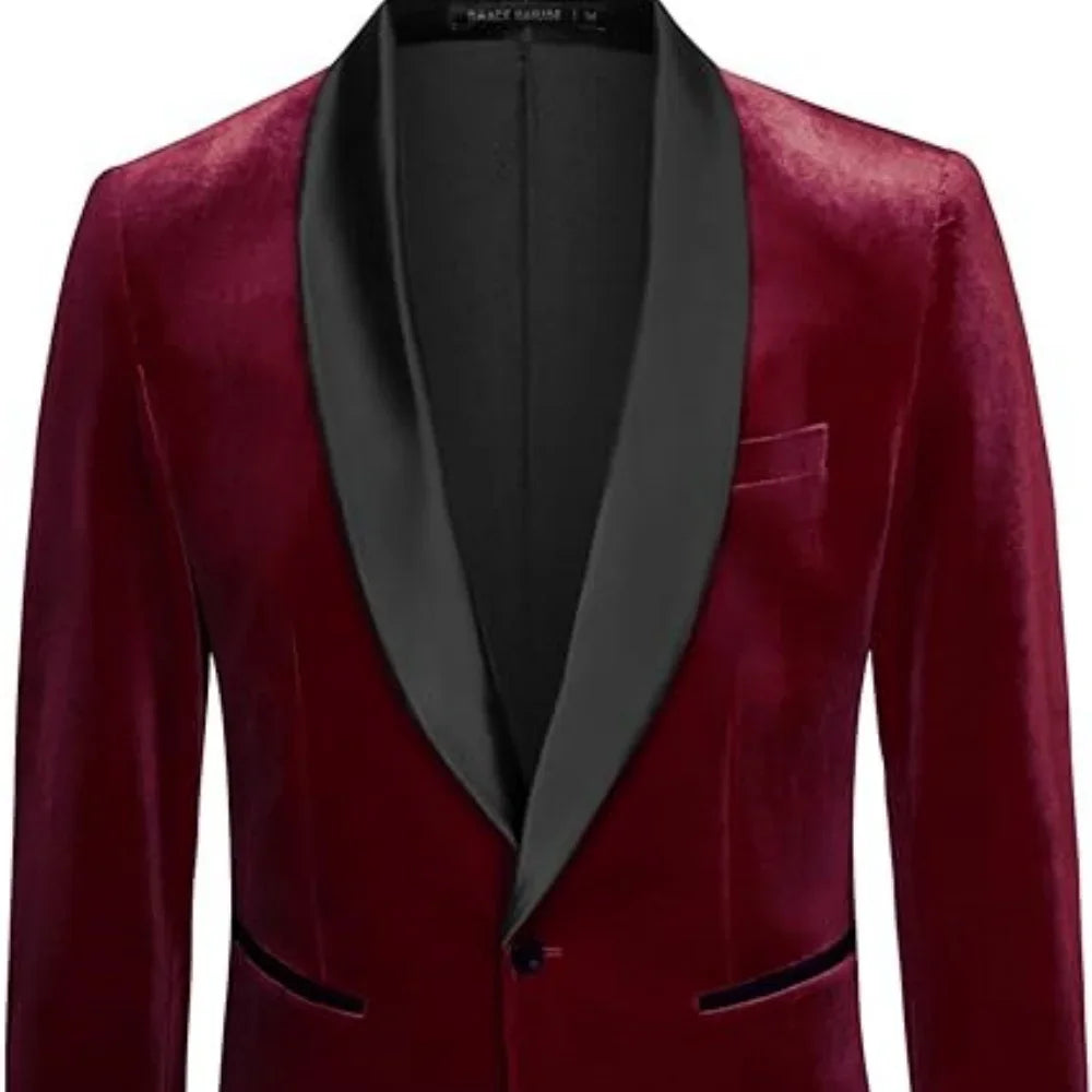 Veste smoking homme aspect velours col châle – CLEVI Paris