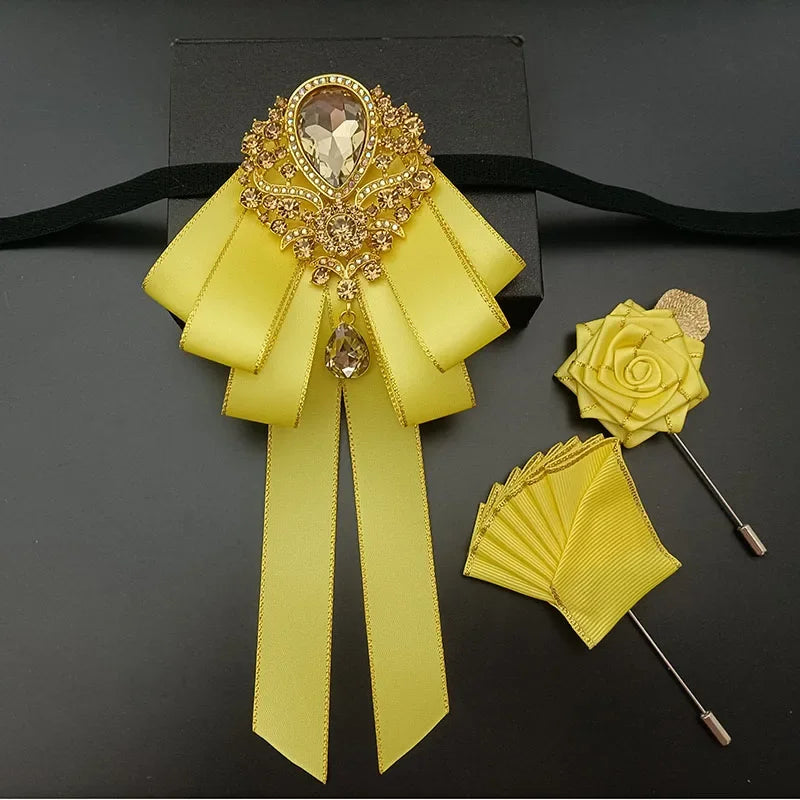 Ensemble nœud papillon 3 pièces, fleurs – CLEVI Paris