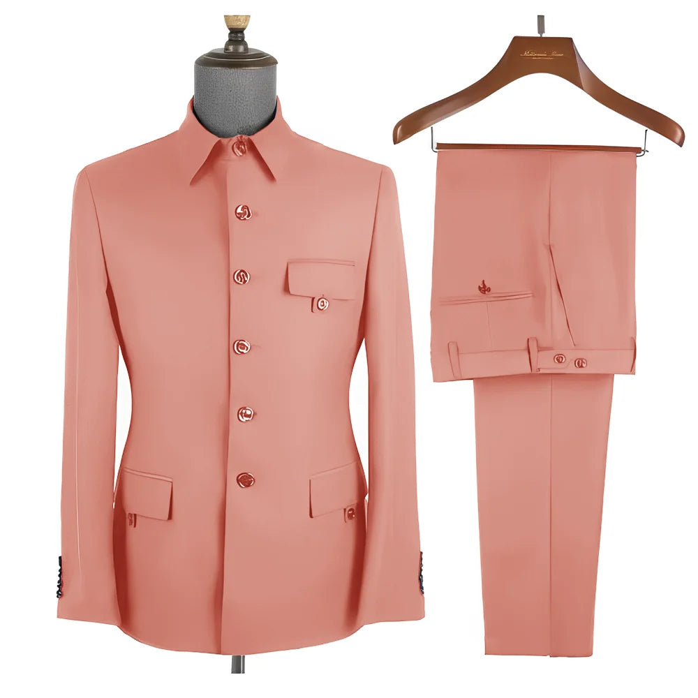 Costume homme 2 pièces, col montant – CLEVI Paris