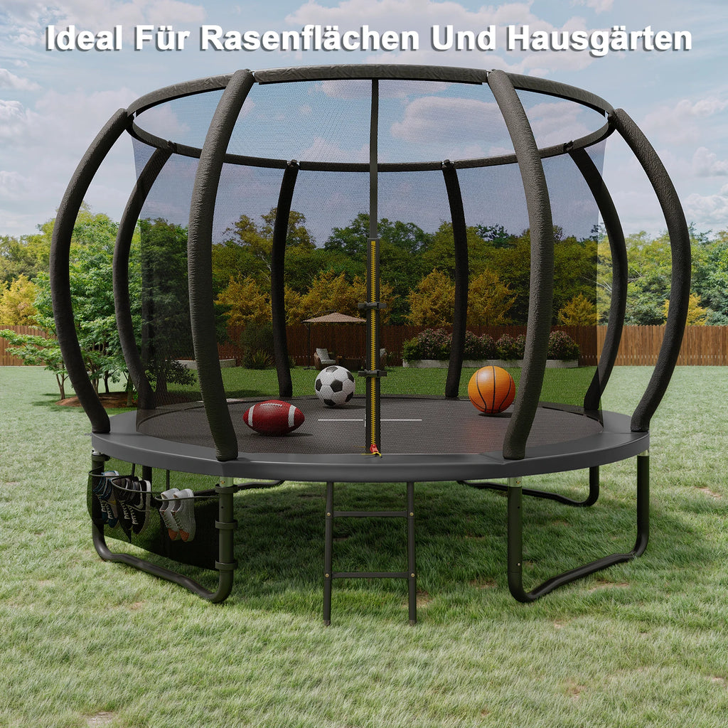 Trampoline de jardin 305 cm avec filet – CLEVI Paris
