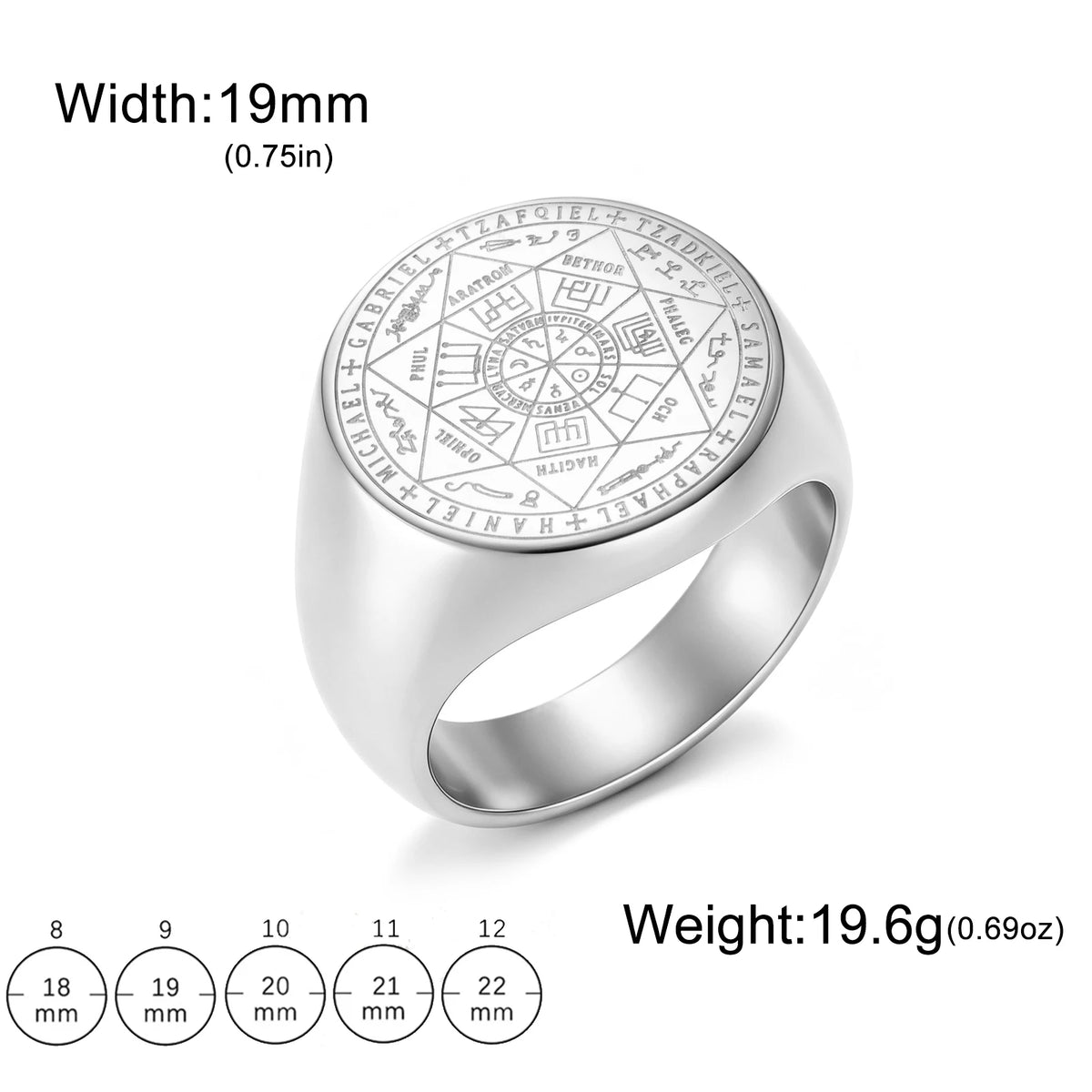 Bague Unisexe Tétragramme Acier Doré 18K – CLEVI Paris