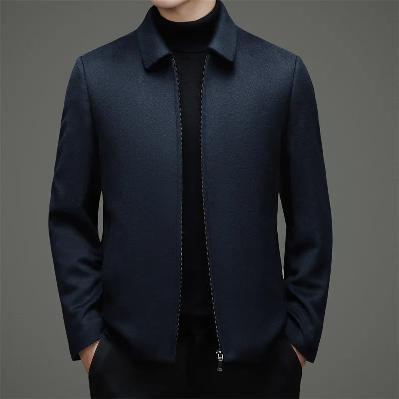 Veste homme laine et cachemire bleu marine – CLEVI Paris