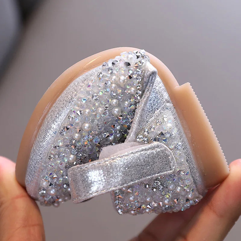 Chaussures fille à nœud, perles et strass – CLEVI Paris