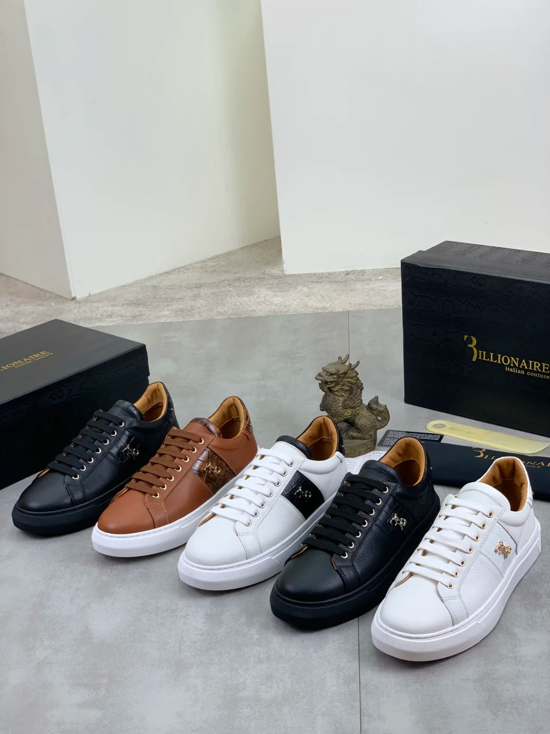 Sneakers Homme Cuir Véritable Brodées Casual Gentleman EU 38-44 – CLEVI Paris