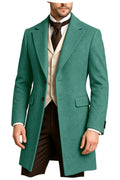 Manteau homme long à revers style rétro – CLEVI Paris