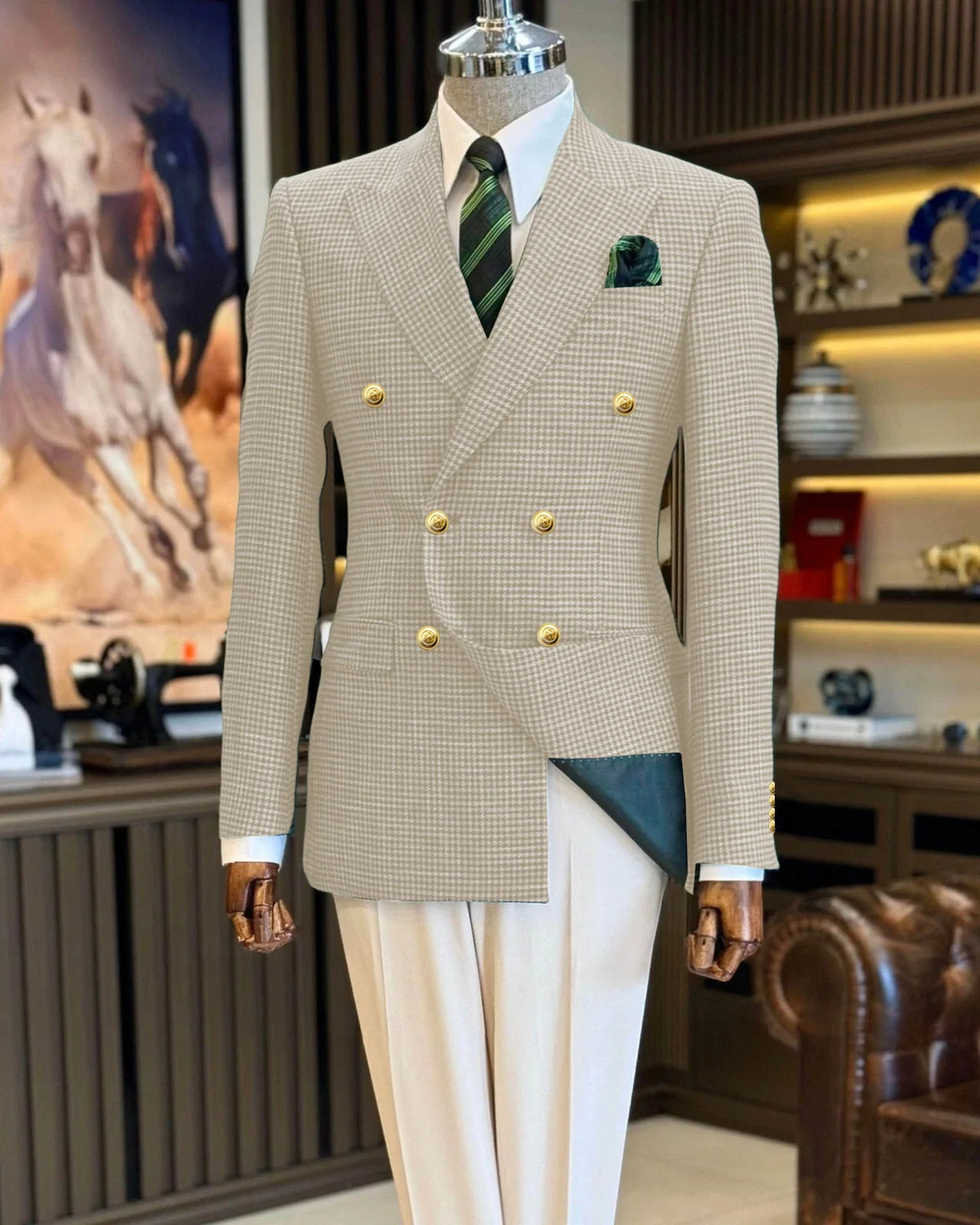 Blazer homme croisé grande taille – CLEVI Paris