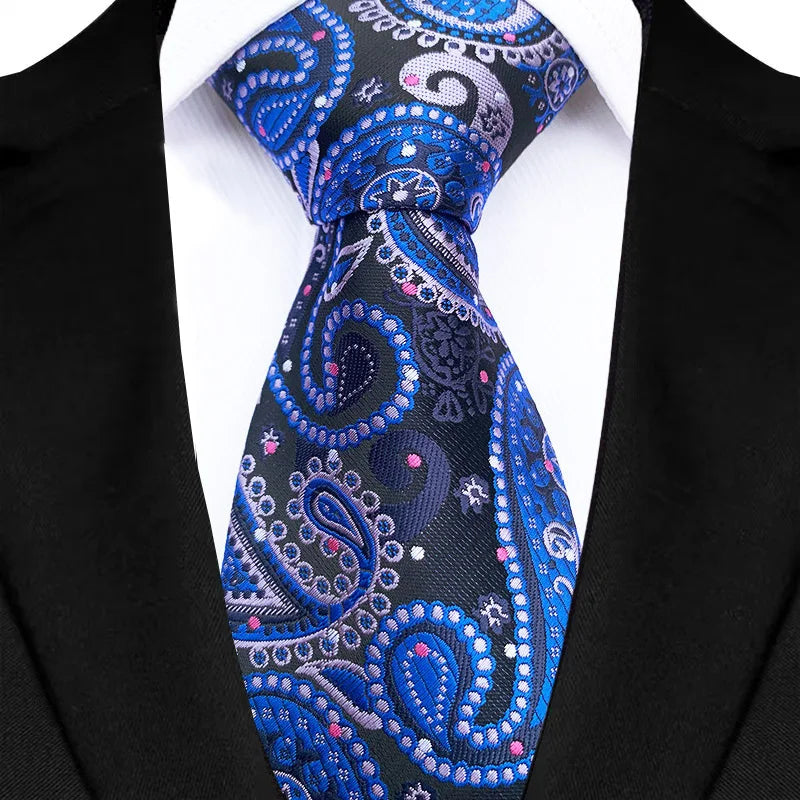 Cravate homme motif paisley 145 cm – CLEVI Paris