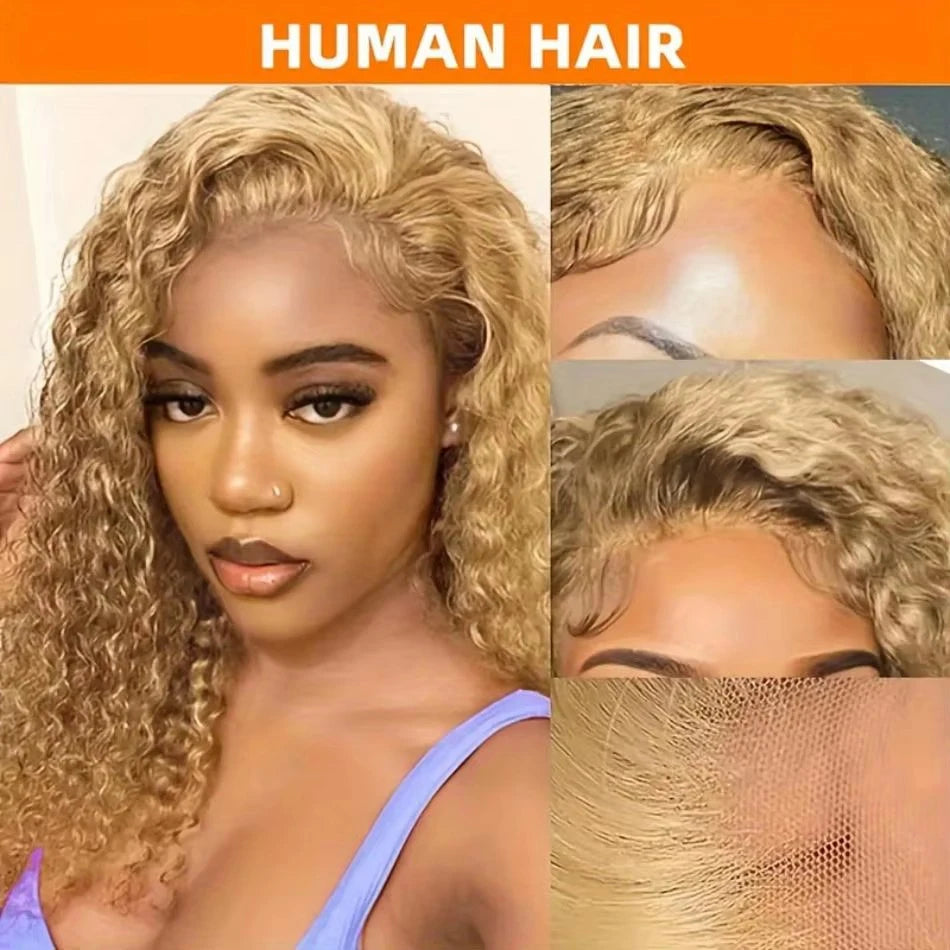 Perruque Lace Frontale Curly Blonde Miel #27 13x4 & 13x6 – CLEVI Paris