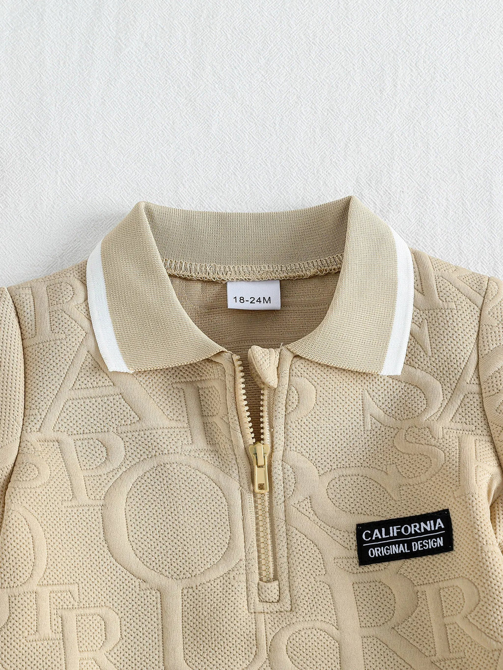 Ensemble garçon uni haut à col et short – CLEVI Paris