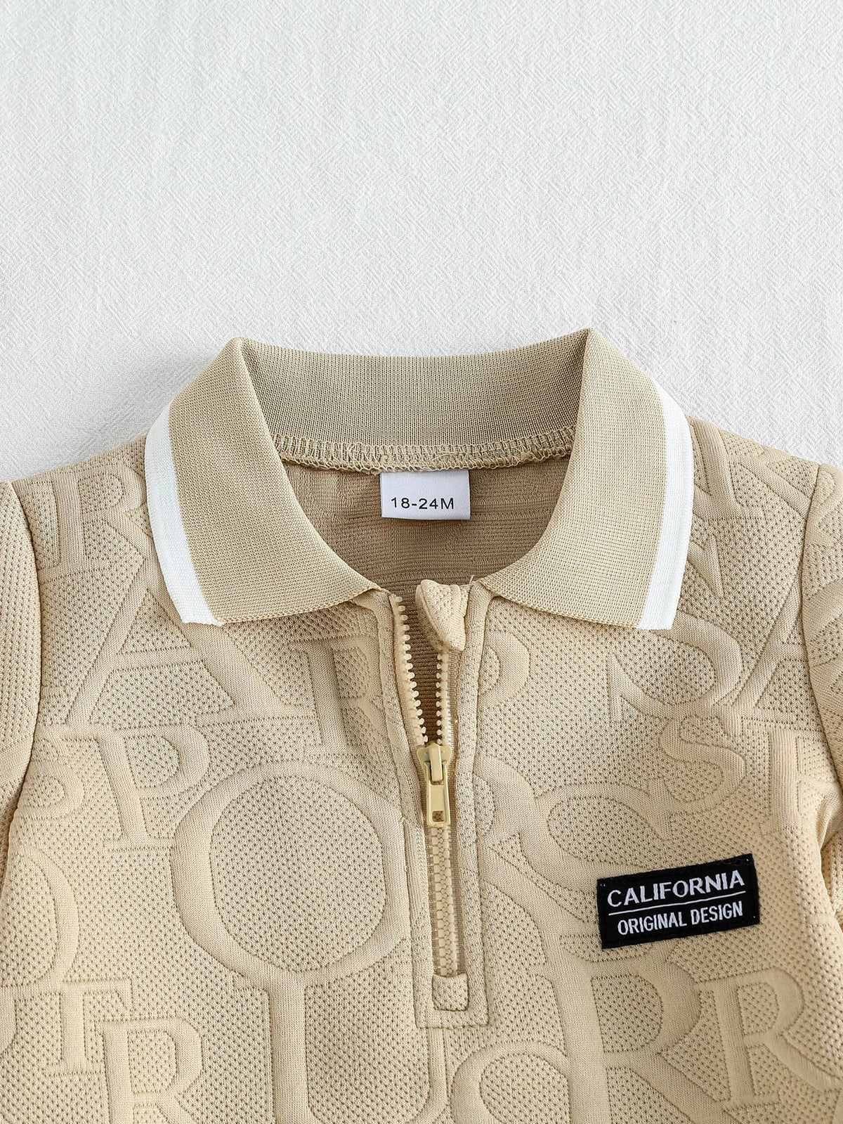Ensemble garçon uni haut à col et short – CLEVI Paris