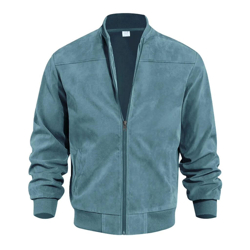Veste homme zippée à col rond, style rétro – CLEVI Paris