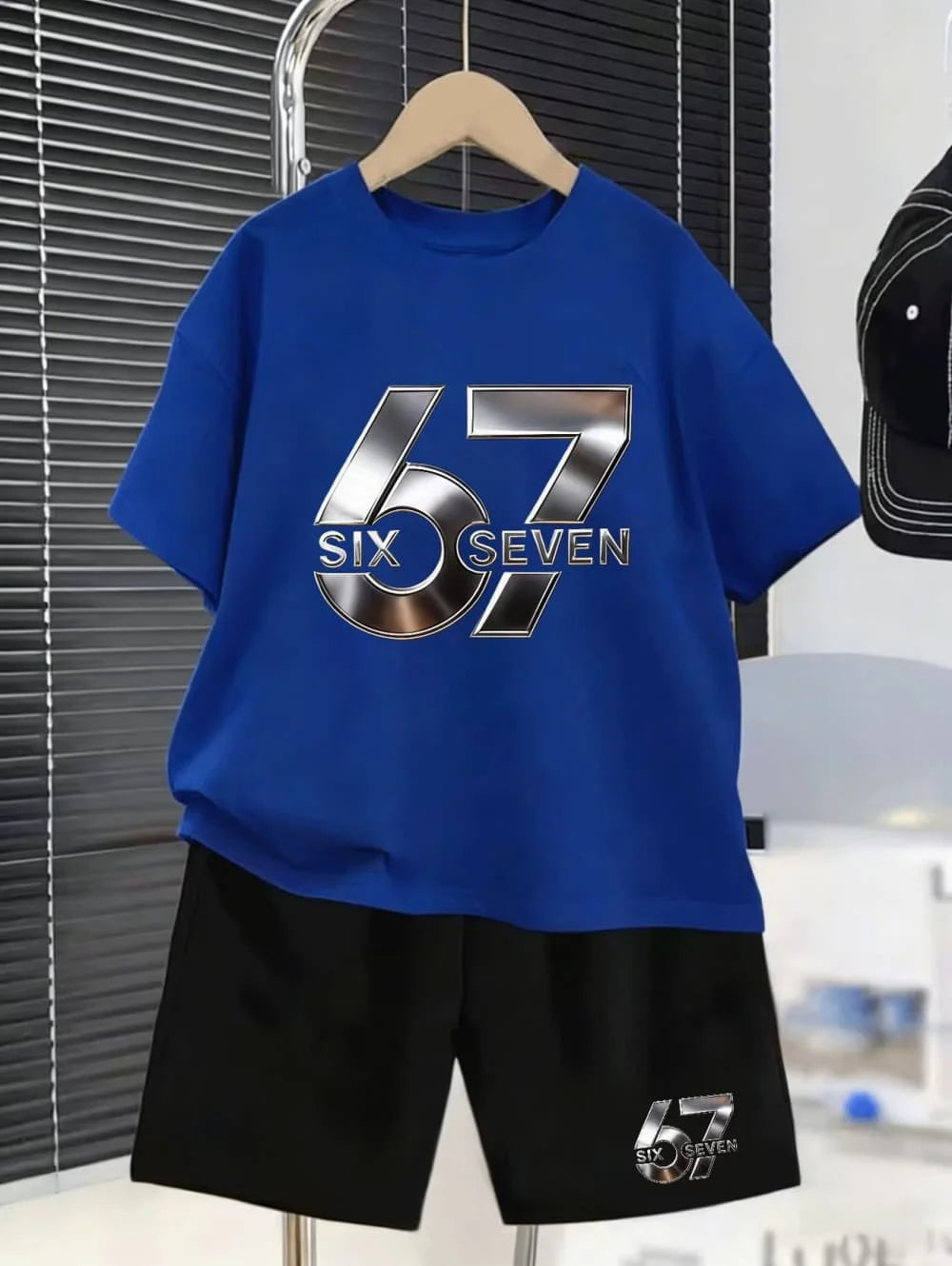 Ensemble garçon 67 imprimé T-shirt et short – CLEVI Paris