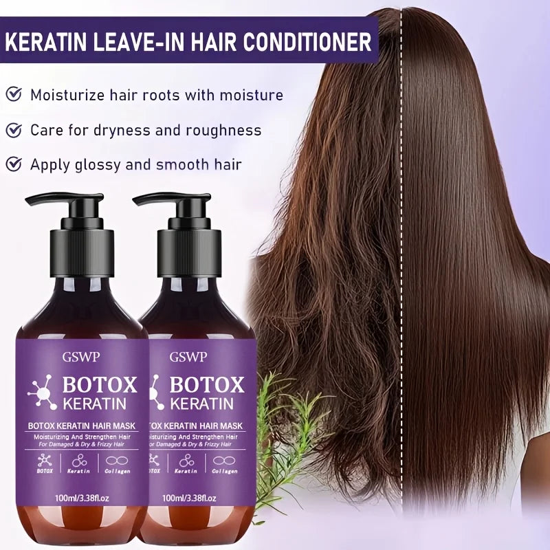 Masque Botox Kératine Collagène Cheveux Réparateur – CLEVI Paris