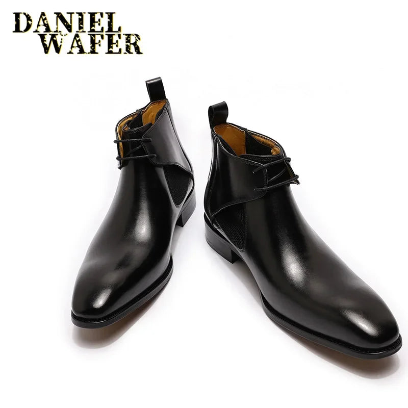 Bottines Chukka homme en cuir à lacets – CLEVI Paris