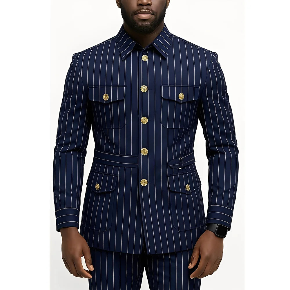 Costume Homme Rayé 2 Pièces – CLEVI Paris