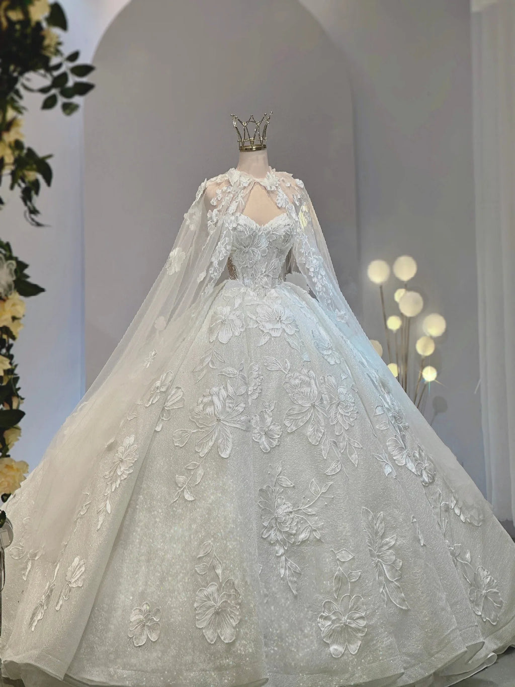 Robe de mariée en tulle ligne A – CLEVI Paris