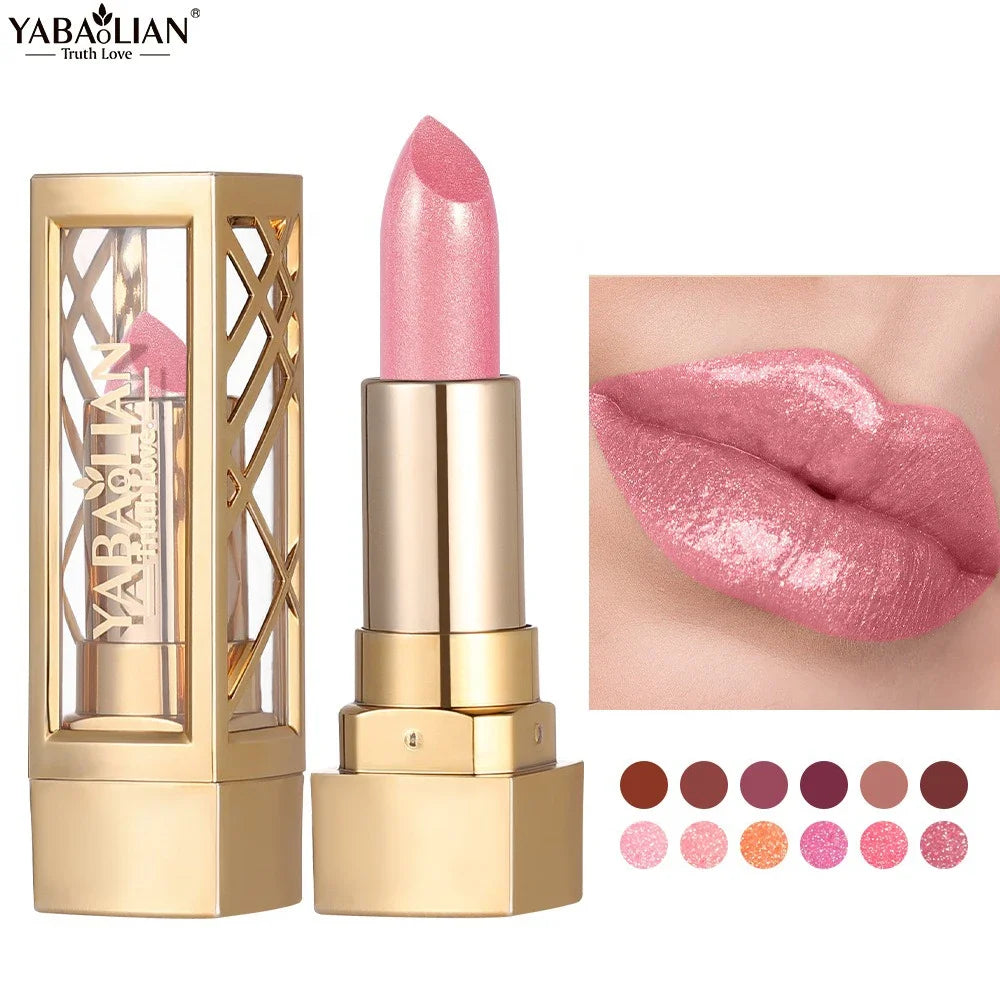 Rouge à Lèvres Tube Doré 12 Teintes Longue Tenue – CLEVI Paris