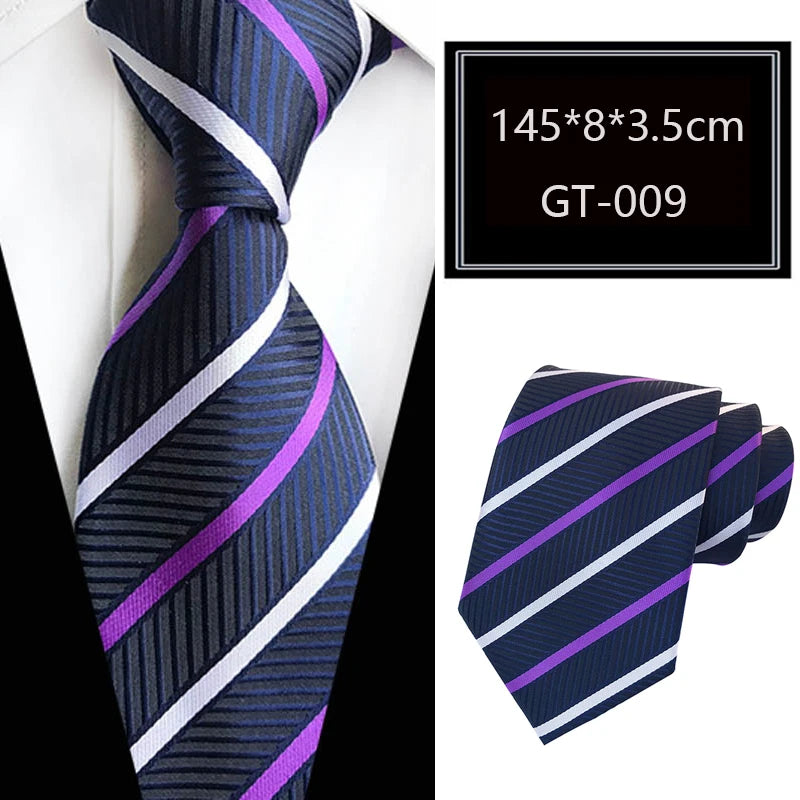 Cravate homme rayée en jacquard – CLEVI Paris