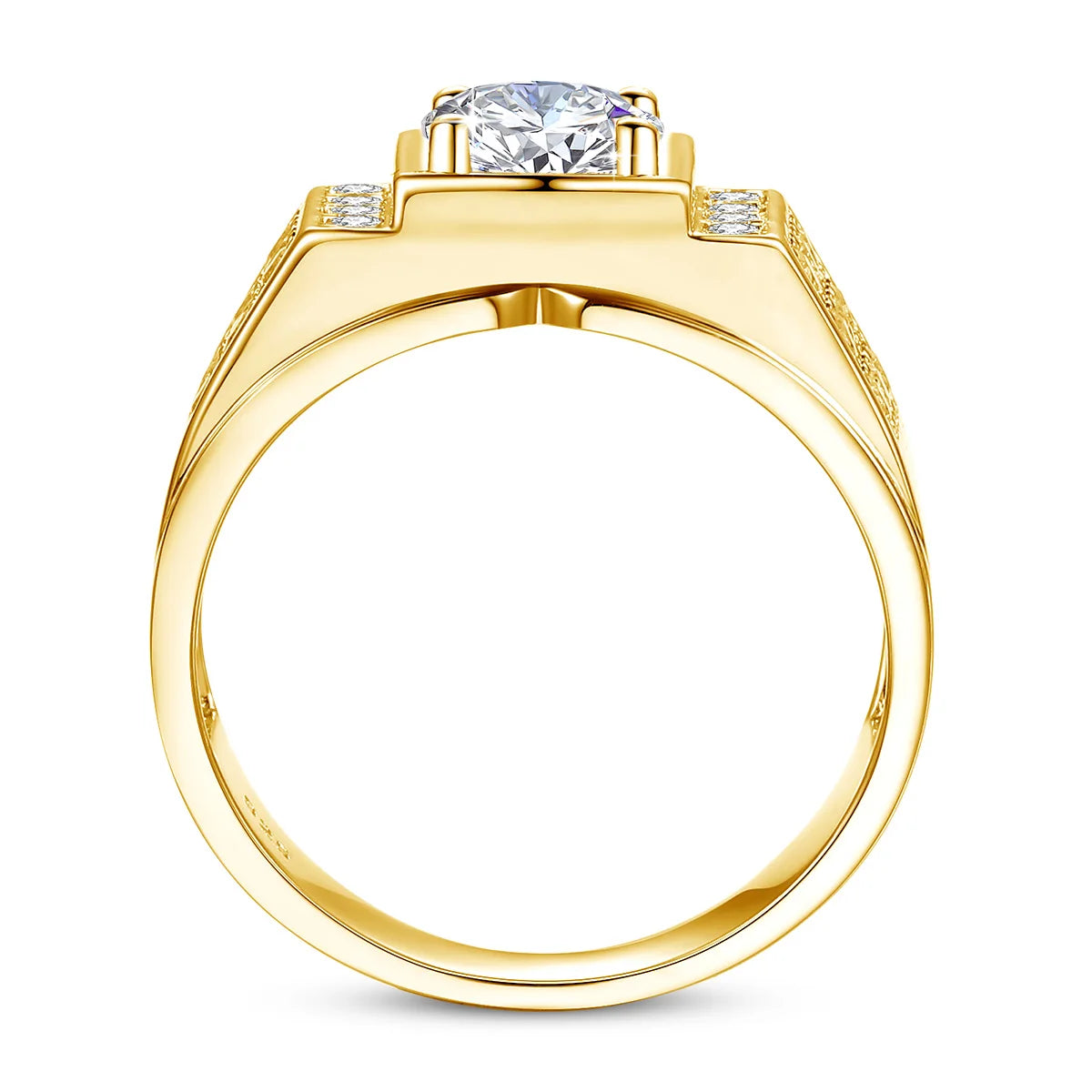 Bague Homme Moissanite 1ct Argent 925 Certifiée – CLEVI Paris