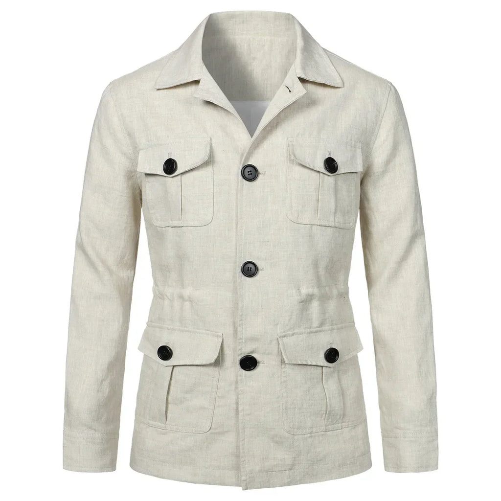 Veste safari homme à poches, style rétro – CLEVI Paris