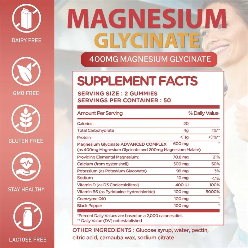 Glycinate de magnésium en gommes – CLEVI Paris