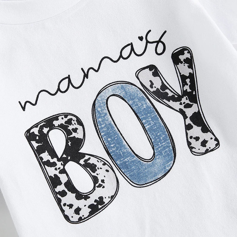Ensemble bébé garçon blanc et bleu imprimé – CLEVI Paris