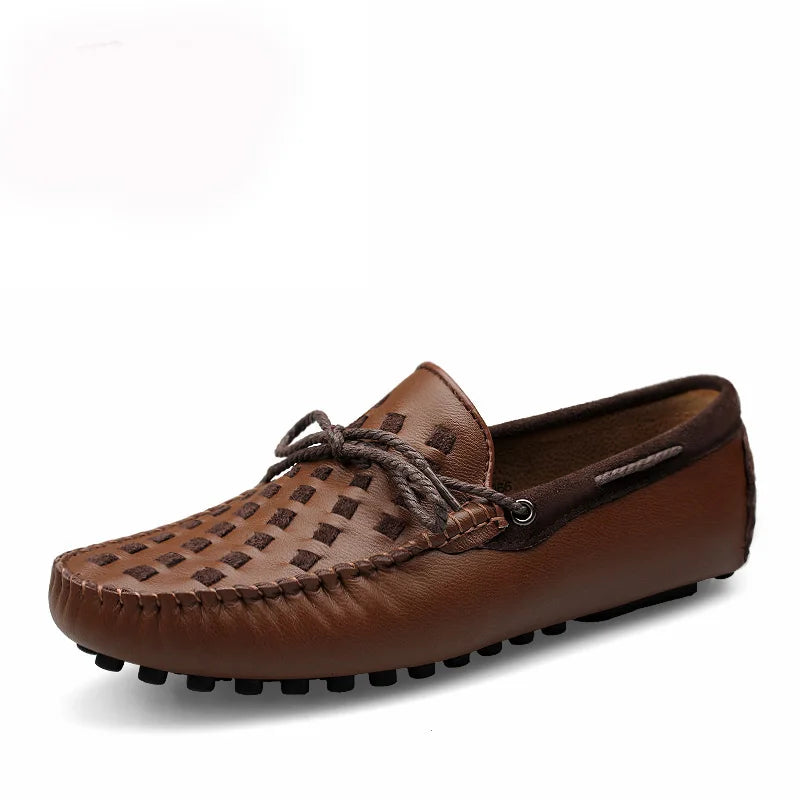 Mocassins Cuir Fendu Homme Casual Élégant Slip-On – CLEVI Paris