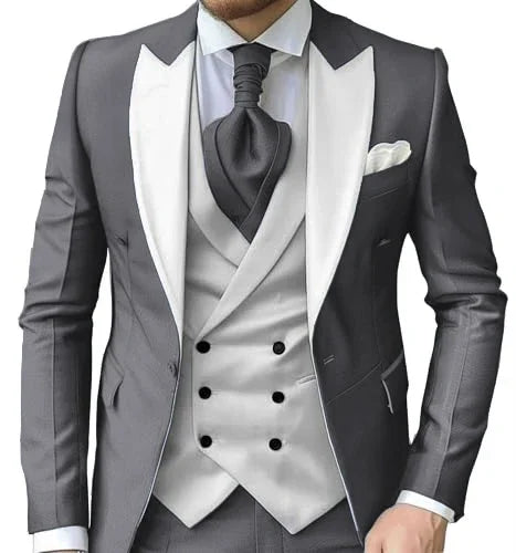 Costume homme 3 pièces polyester-viscose – CLEVI Paris