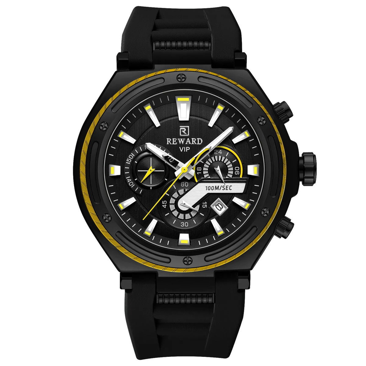 REWARD RD831508M Montre Homme Quartz Sport Ronde Chrono Calendrier Lumineux 30M – CLEVI Paris