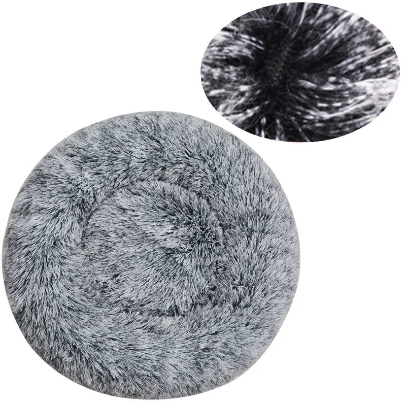 Lit rond en peluche chien et chat 40 à 90 cm – CLEVI Paris