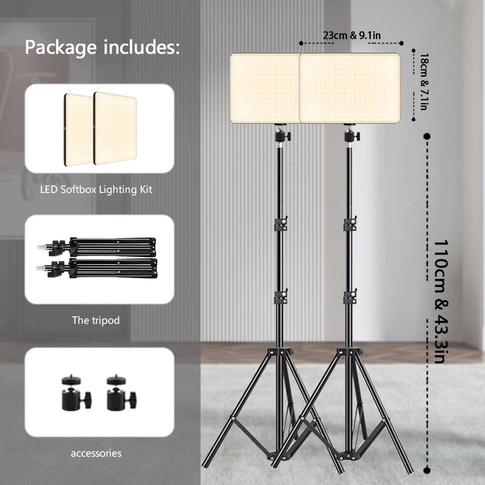 Éclairage LED bicolore BTFOOR avec trépied – CLEVI Paris