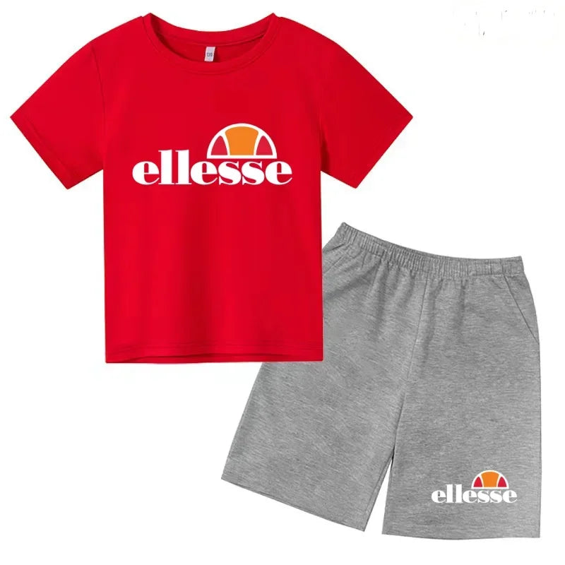 Ensemble enfant imprimé T-shirt et short – CLEVI Paris