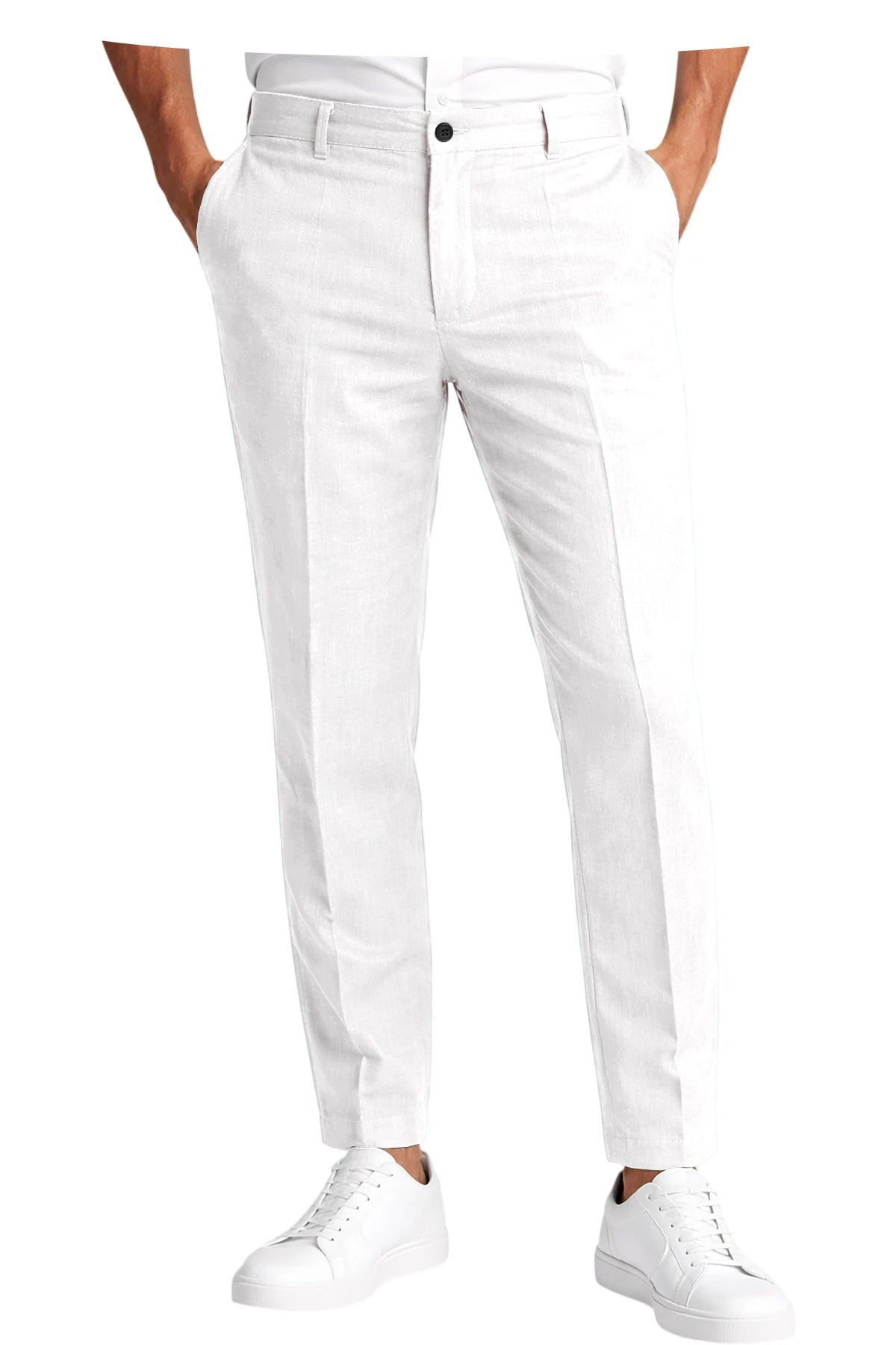 Pantalon homme en lin coupe slim – CLEVI Paris