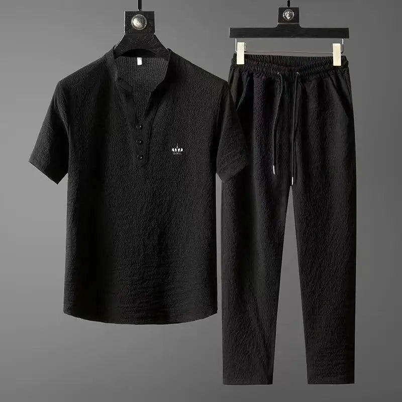 Ensemble Chemise + Pantalon Homme Business Casual Été KOLMAKOV – CLEVI Paris
