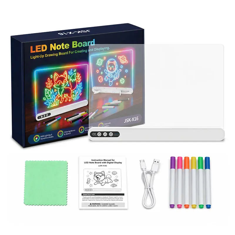 Tableau LED rechargeable avec minuterie – CLEVI Paris
