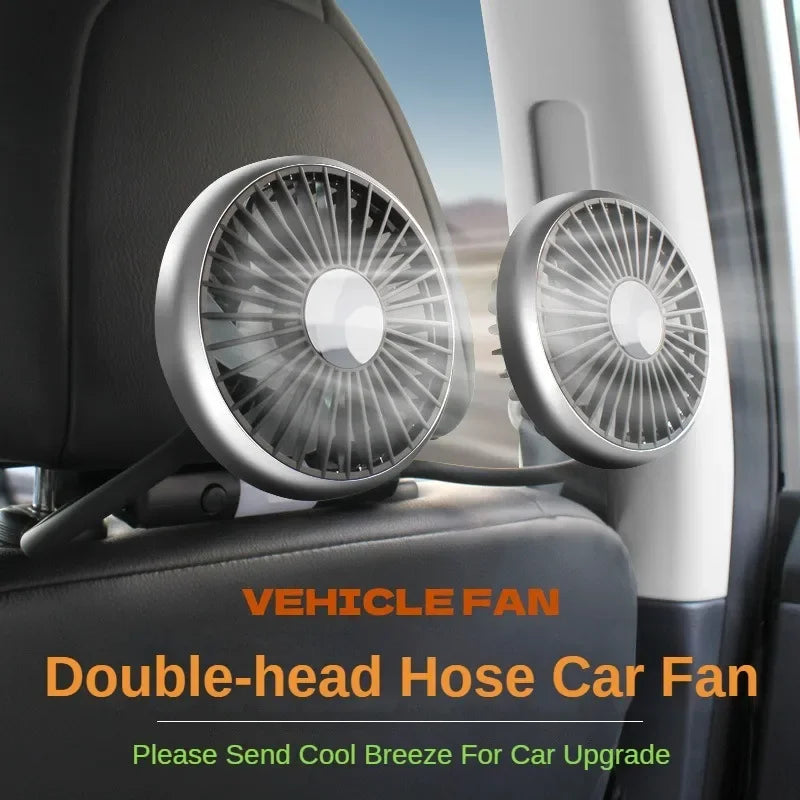 Ventilateur de voiture à double tête avec LED – CLEVI Paris