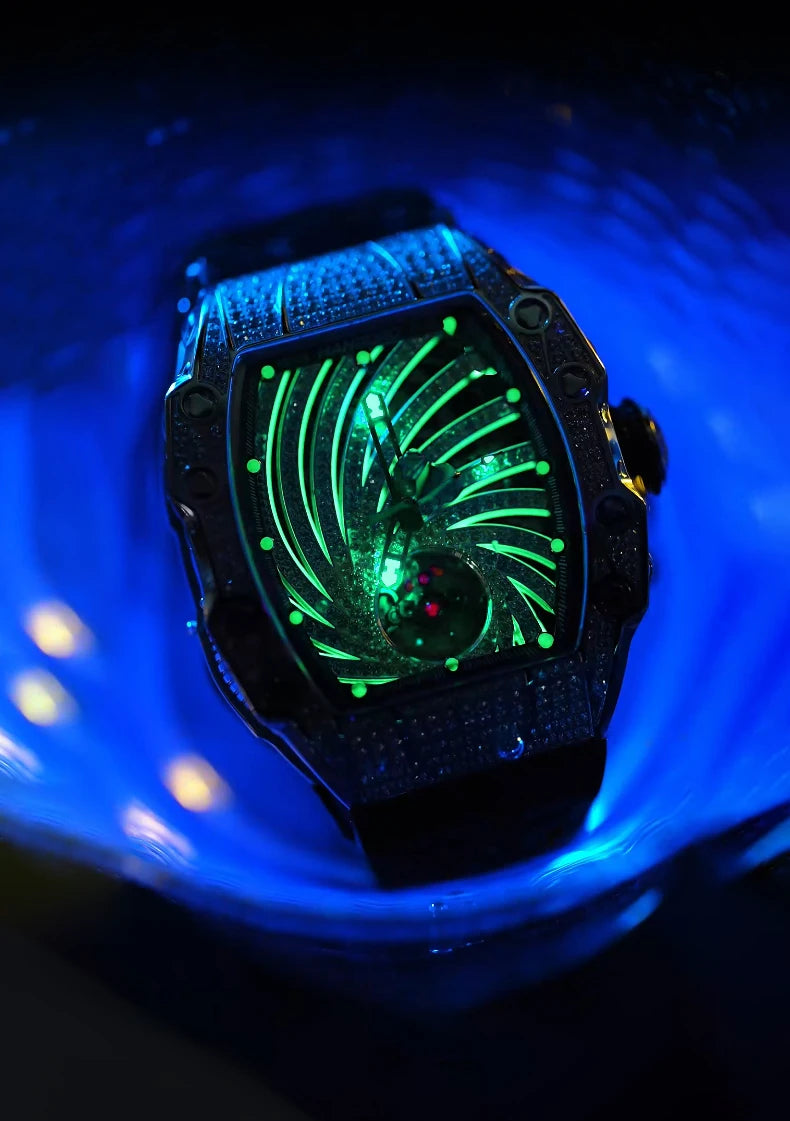HANBORO 9011 Montre Homme Automatique Miyota 240 Cristaux Étanche 5ATM – CLEVI Paris