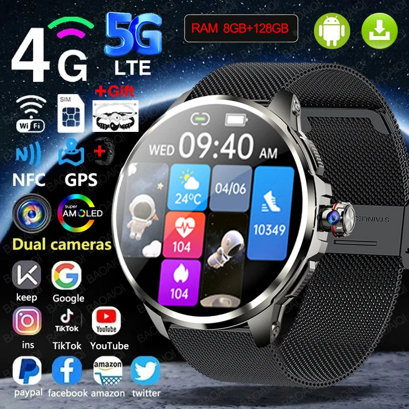 Montre BAOAIQI AMOLED 1,95″ GPS et SIM – CLEVI Paris