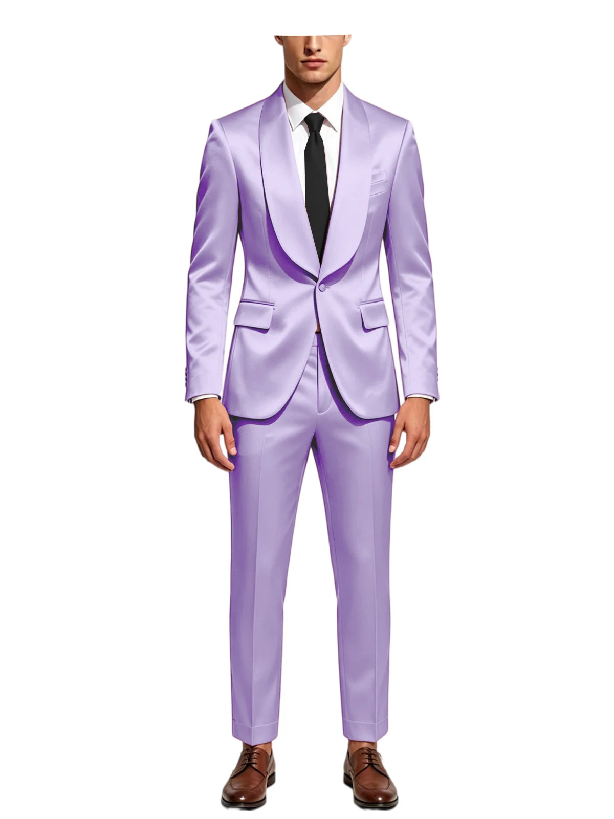Smoking homme 2 pièces en satin – CLEVI Paris