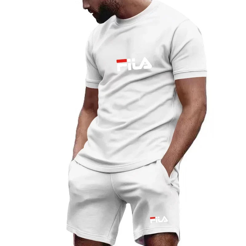 Ensemble Homme Jogging Outdoor T-Shirt Séchage Rapide + Short Sport Poches – CLEVI Paris