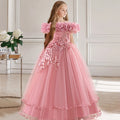 Robe fille rose foncé à paillettes – CLEVI Paris
