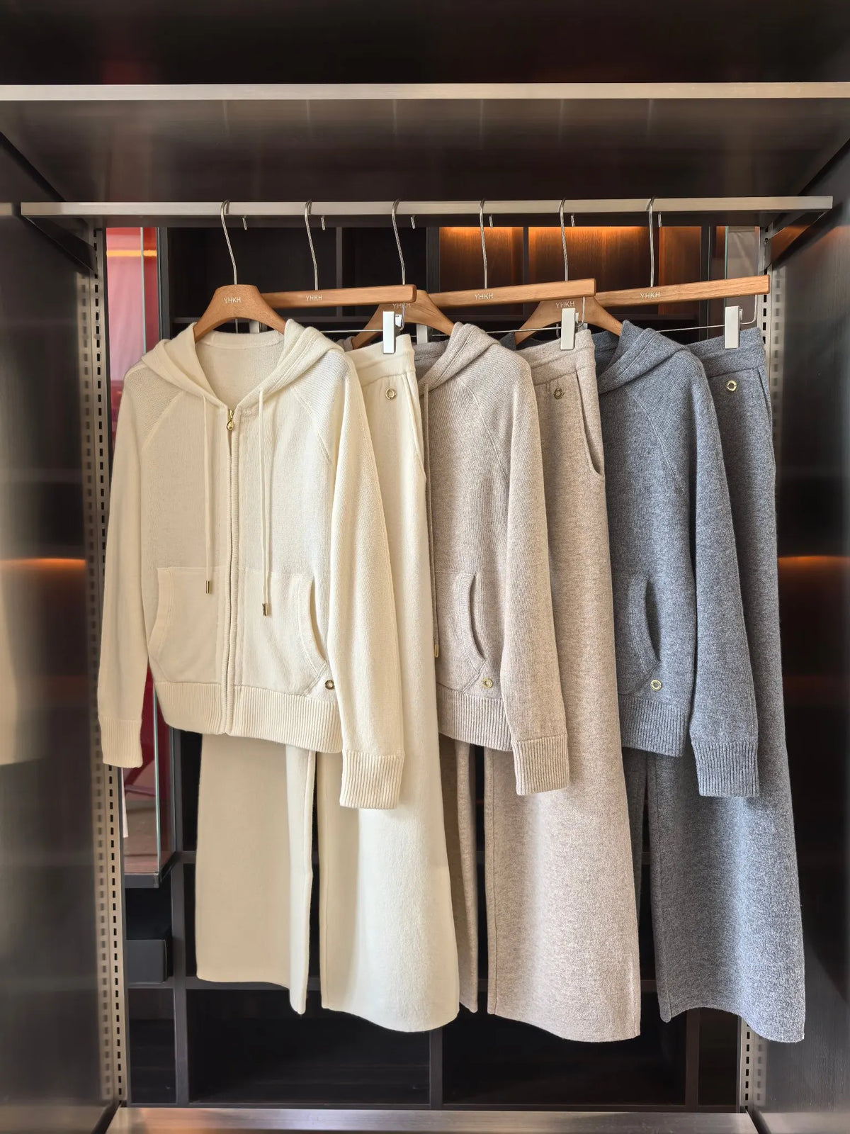 Ensemble cardigan et pantalon cachemire femme – CLEVI Paris