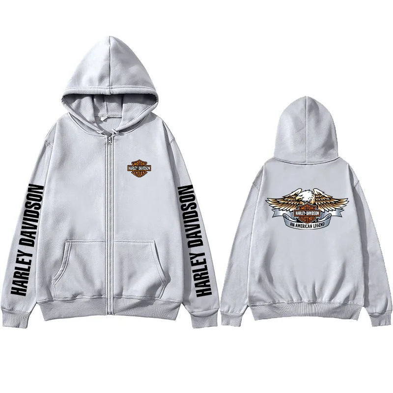 Sweatshirt Zippé à Capuche Harley Davidson – CLEVI Paris