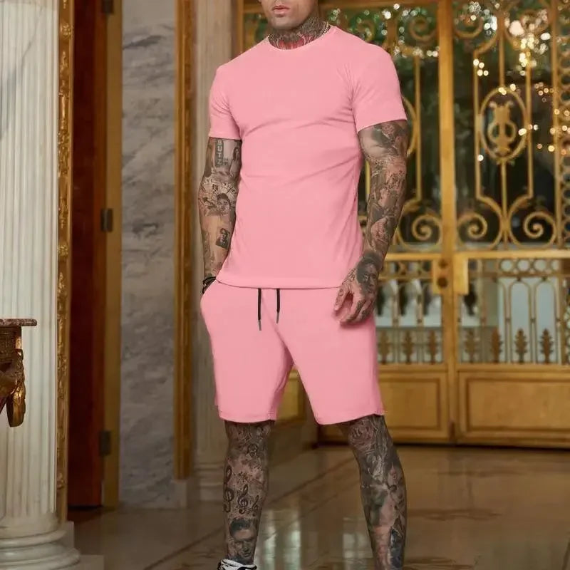 Ensemble homme t-shirt et short en polyester – CLEVI Paris