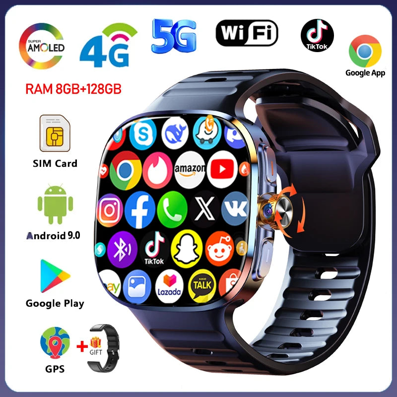 Montre 4G Android AMOLED Appel Vidéo HD GPS 5 Jours – CLEVI Paris