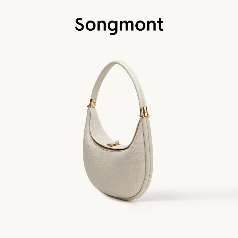 Sac Croissant Cuir Vache Pleine Fleur Grande Capacité Femme – CLEVI Paris