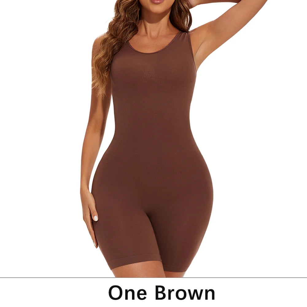 Gaine Gainante Femme Bodysuit Sculptant Sans Couture Contrôle Ferme Bretelles Larges Combinaison Minceur S-XXL – CLEVI Paris