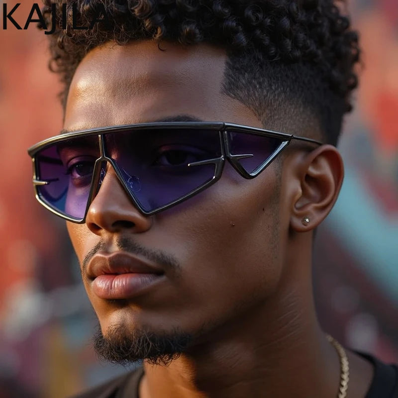 Lunettes de Soleil Shield Y2K Punk Steampunk Cyclisme UV400 Unisexe – CLEVI Paris