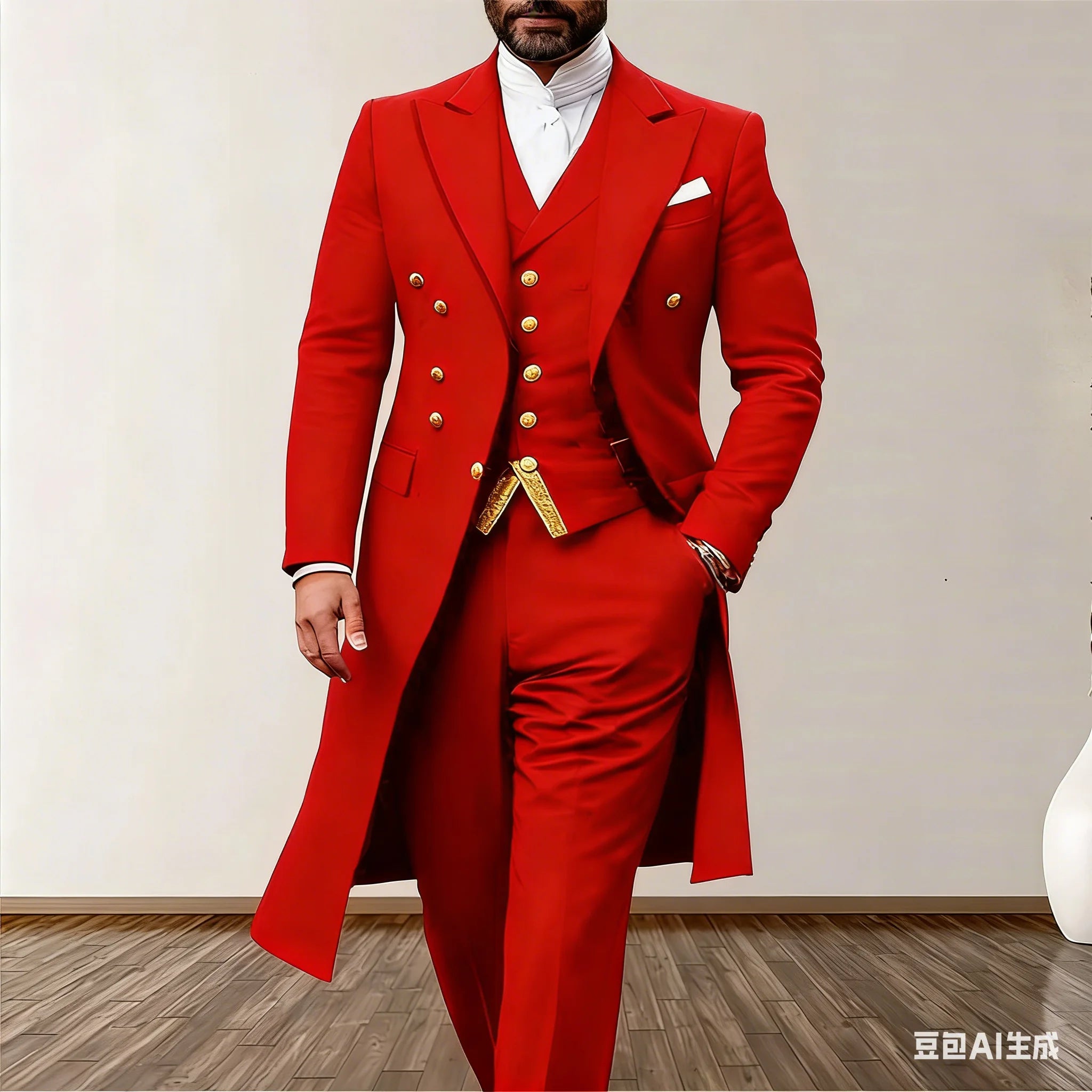 Costume 3 Pièces Homme – Smoking Satin Blazer + Gilet + Pantalon | Mariage & Soirée | XS-5XL